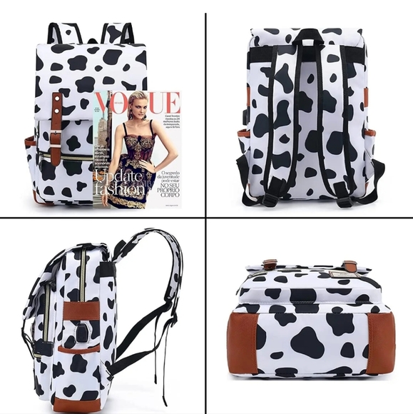 YGR school business travel backpack  cow print new - Picture 13 of 15